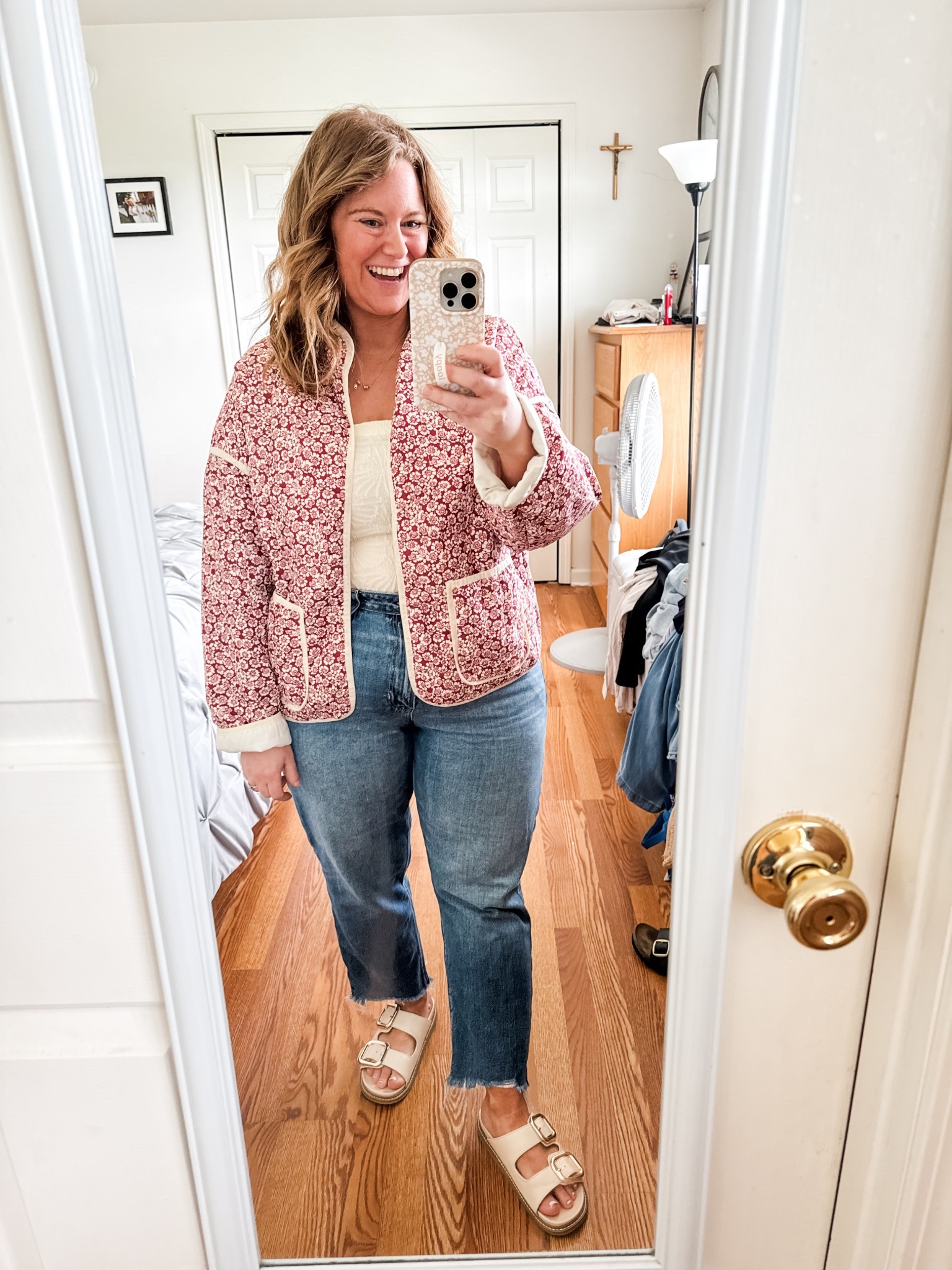 Red white & blue - for a chilly day!  Memorial Day outfit
Quilted jacket 
Textured tank 

#LTKMidsize #LTKPetite #LTKFindsUnder50