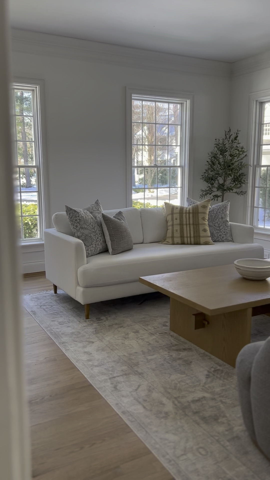 Living room, neutral, white sofa, oak, white, gray, greige, classic, modern 

#LTKhome #LTKstyletip #LTKfamily