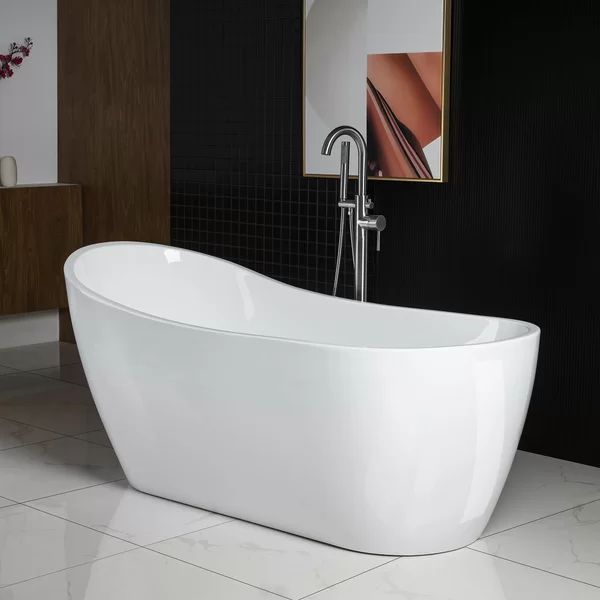 67" x 28" Freestanding Soaking Bathtub | Wayfair North America