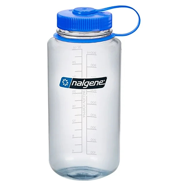Nalgene Wide Mouth Bottle - 32 oz., Clear w/ Blue Cap | Walmart (US)
