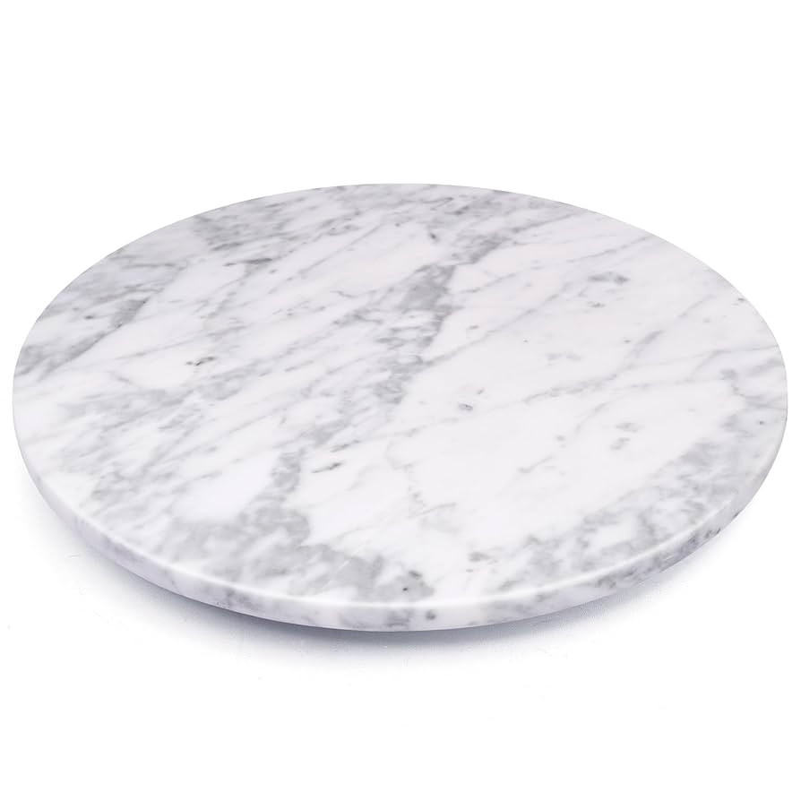 Marble Lazy Susan, 12" Cake Turntable for Decorating, Natural Marble Cake Stand Turntable Baking ... | Amazon (US)