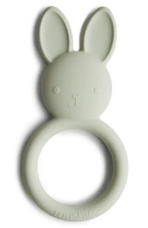 Mushie Bunny Silicone Ring Teether in Sage at Nordstrom | Nordstrom