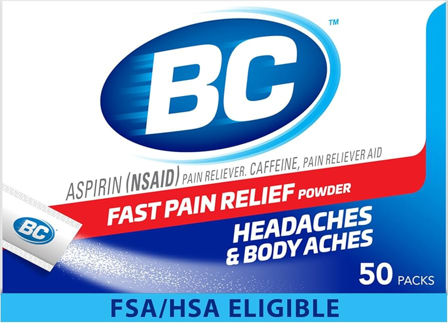 BC Original Headache Relief Powder, Dual-Action Aspirin & Caffeine Dissolve Packs, to Relieve Bod... | Amazon (US)