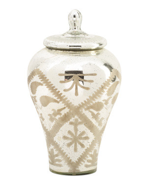 9.5x12 Antique Gilded Glass Jar With Lid | Home | Marshalls | Marshalls