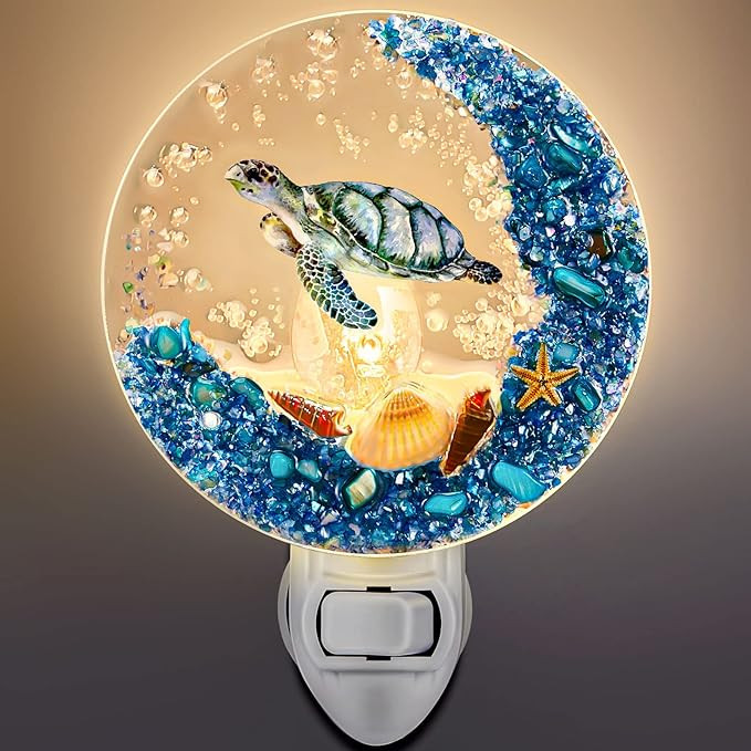 Plug in Seashell Night Light Ocean Sea Animal Decorative Night Light Plug in Beach Lamps Vintage ... | Amazon (US)