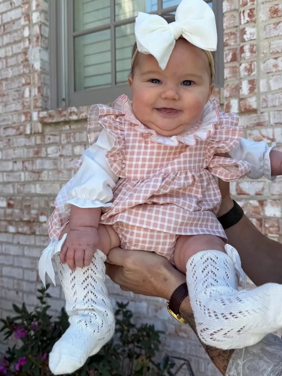 Baby girl outfit idea! Love the details of the long socks & bow! Dress & bloomers on sale!

#LTKBaby #LTKKids #LTKFindsUnder100