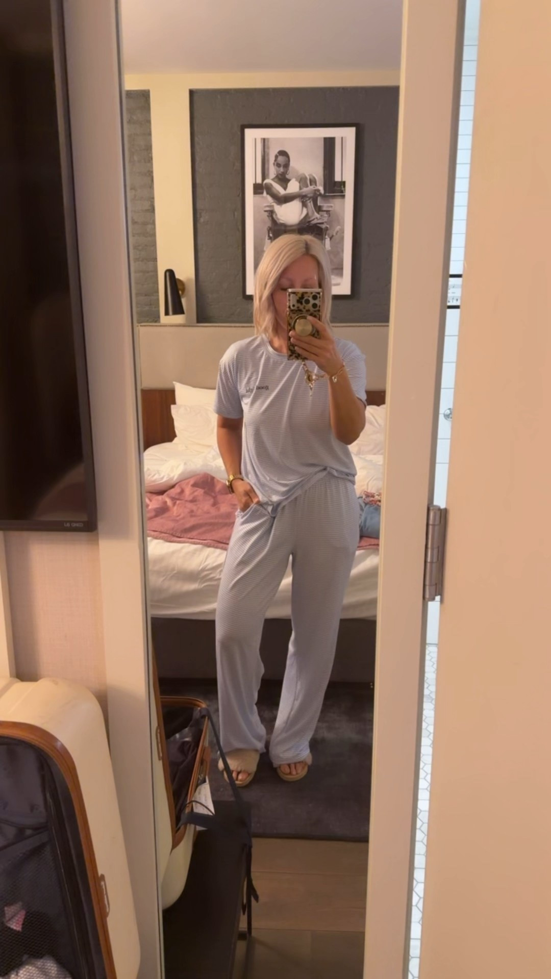 Brought my current favs pjs!! Definitely added the leopard print pair to my cart!
Wearing medium for an extra roomy fit but could have easily done small too!

#LTKTravel #LTKOver40 #LTKNYFW