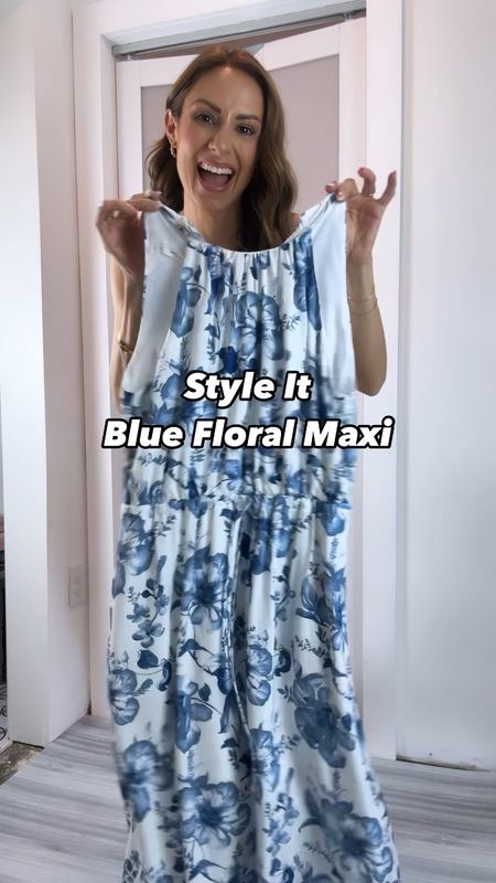 Back. In. Stock! Hurry because this won’t last long!!! This dress blows me away and I’m so glad restocked because it sold out before I could even post it the first time! It has a working drawstring around the waist for a tailored fit and it has pockets! What’s not to love! Blue floral is major trending this season and this one is gorg! I’m wearing a small and I’m 5’4”. I can’t wear it with flats so just a note for my short girls. This is perfect for a baby boy shower, a wedding guest dress, vacation dress, and so much more! 

#LTKVideo #LTKfindsunder100 #LTKwedding