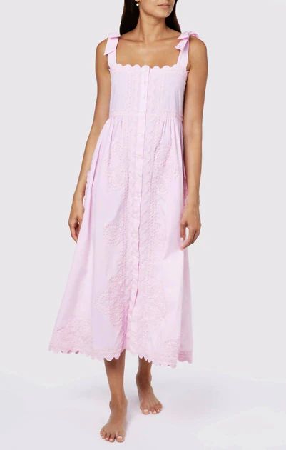 Tie Shoulder Midi Dress in Lilac/Pale Pink | Shop Premium Outlets