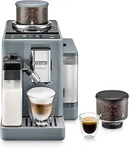 De'Longhi Rivelia Automatic Espresso Machine, Grinder & Frother, Easy Bean Switching, Pebble Gray | Amazon (US)
