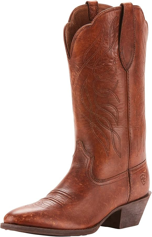 Ariat Heritage Round Toe Western Boots - Women’s Leather Cowgirl Boots | Amazon (US)