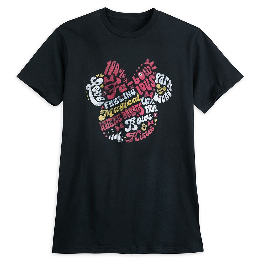 Minnie Mouse Icon Graphic Text T-Shirt for Adults | Disney Store