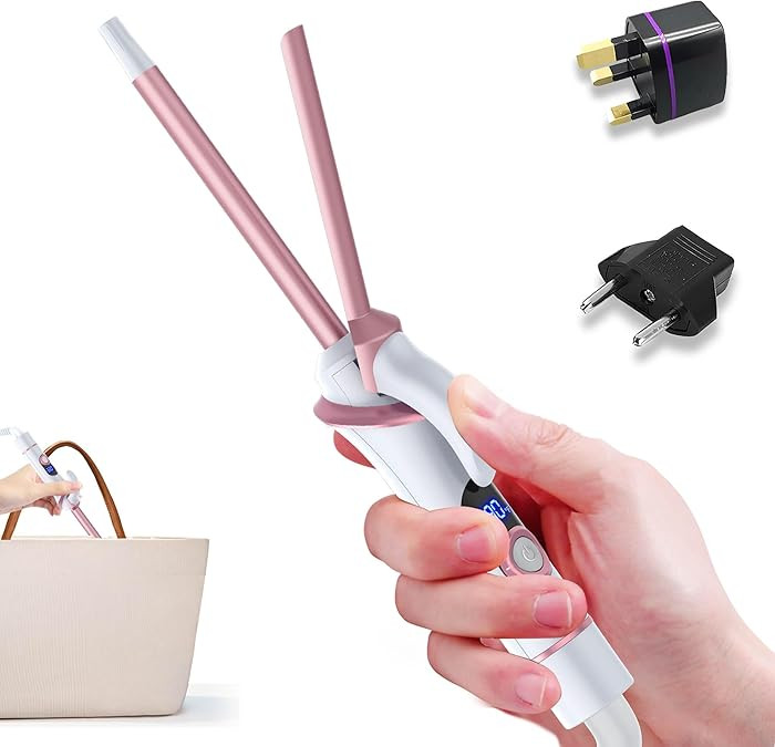 Small Barrel Mini Thin Curling Iron for Short Hair Dual Voltage with European UK Plug Adapter 3/8... | Amazon (US)