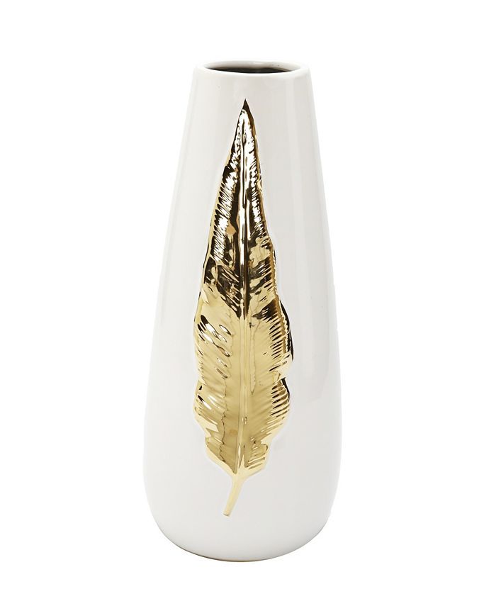 Vivience Tall Leaf Design Vase, 16 | Macys (US)