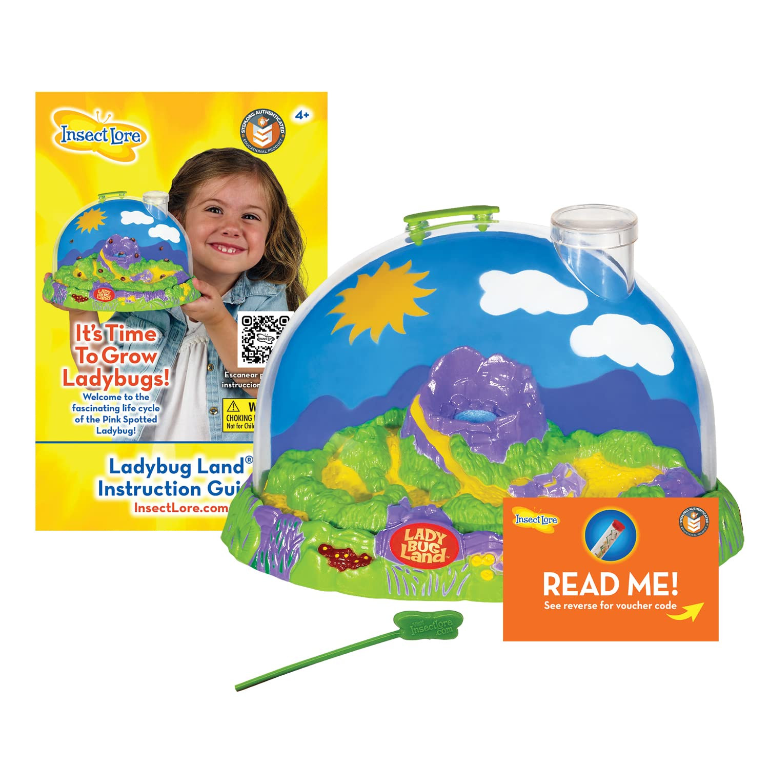 Insect Lore Ladybug Land | Ladybug Growing Kit Habitat | Redeem Voucher For Live Ladybug Larvae | Amazon (US)