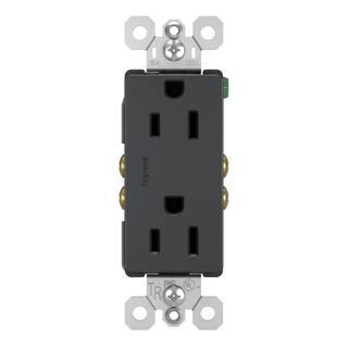 radiant 15 Amp 125-Volt Tamper Resistant Decorator Duplex Outlet, Graphite | The Home Depot
