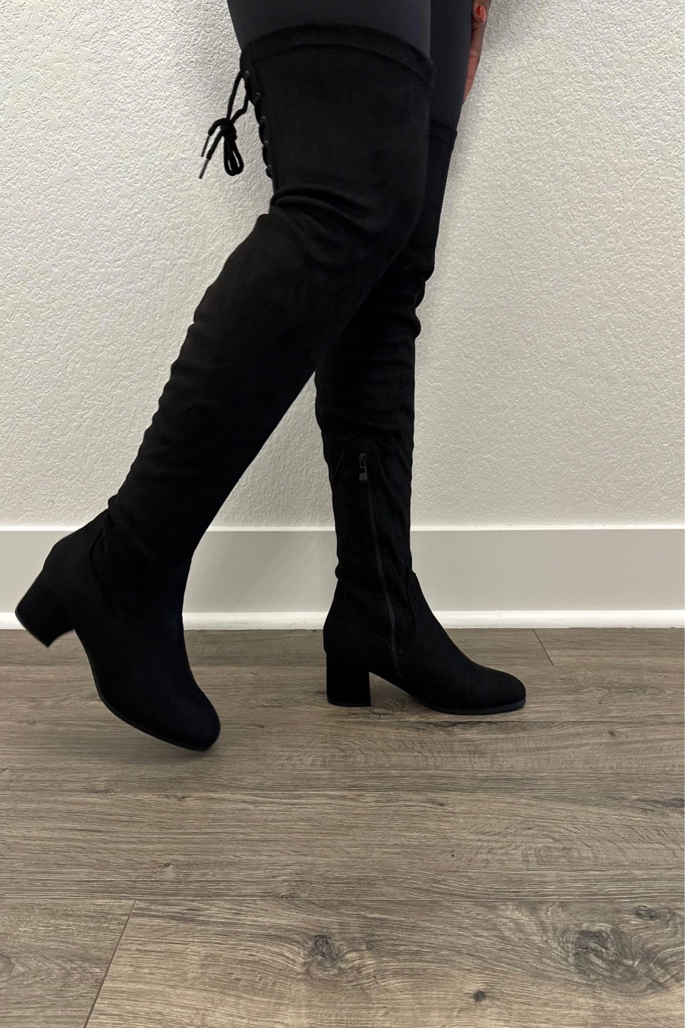 Boots(gift): I went with my normal size in these thigh high boots. They do have adjustable strings on the back.

#LTKsalealert #LTKfindsunder50 #LTKshoecrush