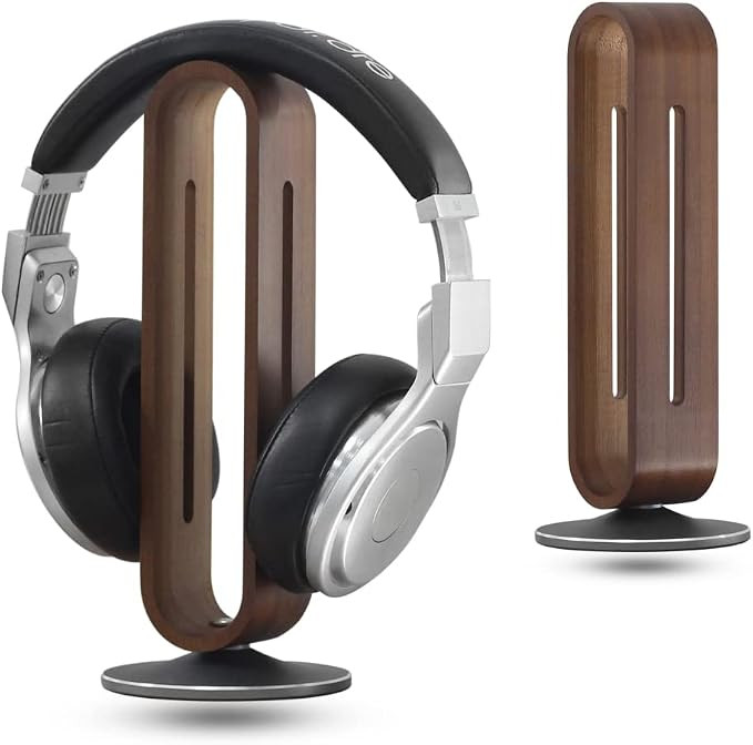 Headphone Stand for Desk,Bright Stone Wood Headset Holder Bamboo & Aluminum Earphone Stand for Al... | Amazon (US)
