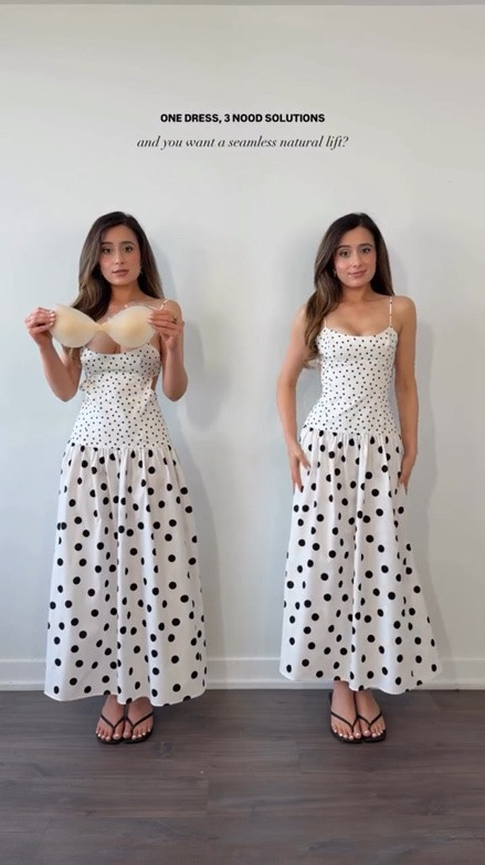 One Dress, 3 solutions!  Save these tips for styling your dresses & comment ‘SHOP’ to receive the exact product links.

@welovenood is my go-to for tricky necklines. The volume the Push-up Pads add is UNREAL! Love the shape tape for instant lift and support! I mean that LIFT!!! The silicone push-up bra is great when you just a want a natural seamless fit.

#LTKsummer #LTKstyletip #LTKtravel