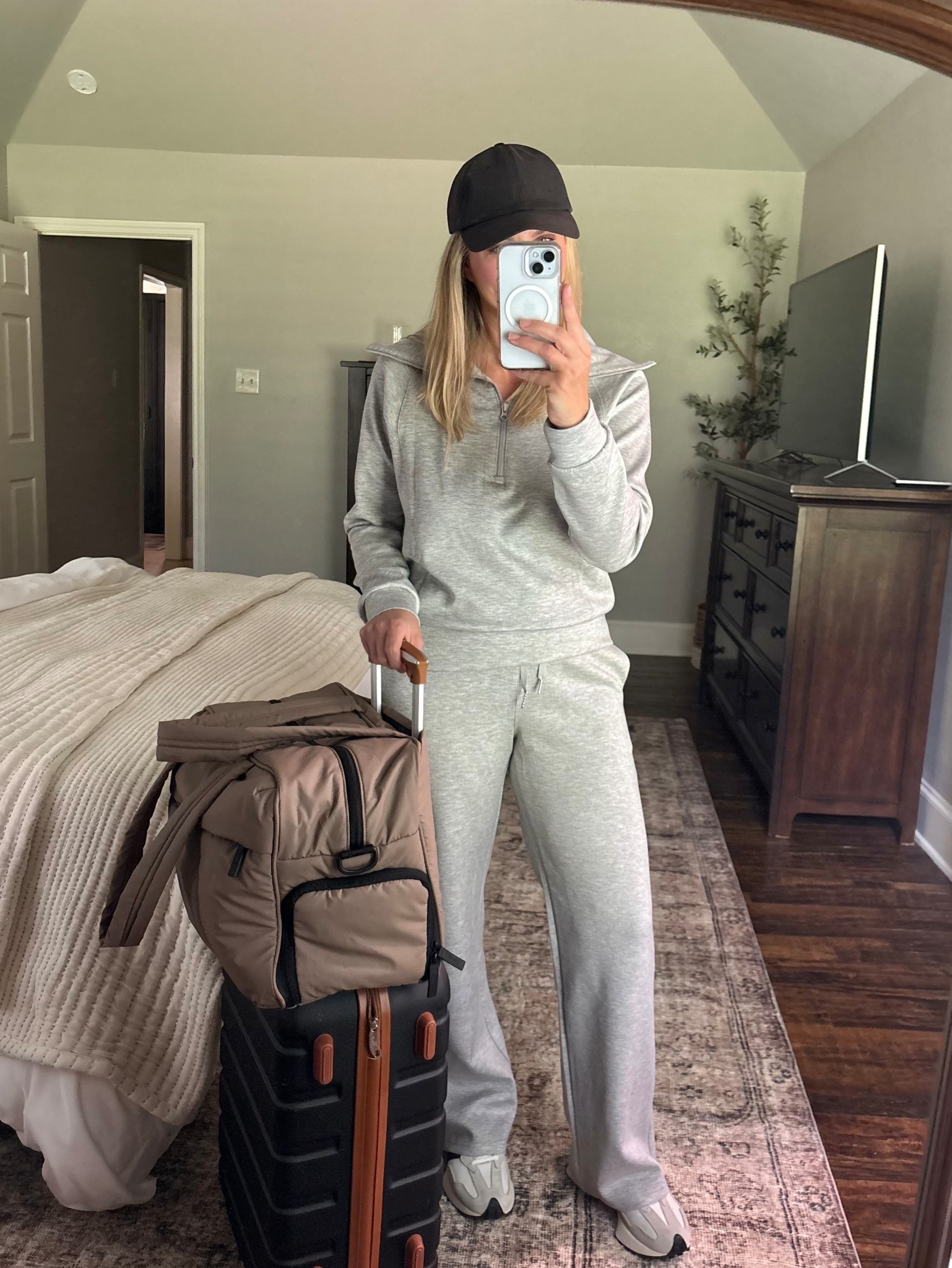 The best travel outfit from Amazon!  So comfy!  Love how a two piece set just makes you feel so put together. Multiple color options. Also can’t recommend this duffel bag and luggage set enough! 

Wearing a size small  

#LTKTravel #LTKootd #LTKmomlife