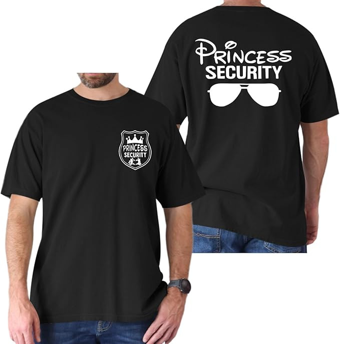 Princess Security Team Shirt Men Magical T-Shirt Magic Kingdom Tees Dad Mom Birthday Party Family... | Amazon (US)