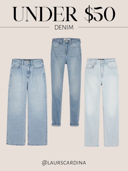 Under $50 denim!

High rise jeans, curvy jeans, wide leg jeans, skinny jeans, Hollister

#LTKstyletip #LTKfindsunder50