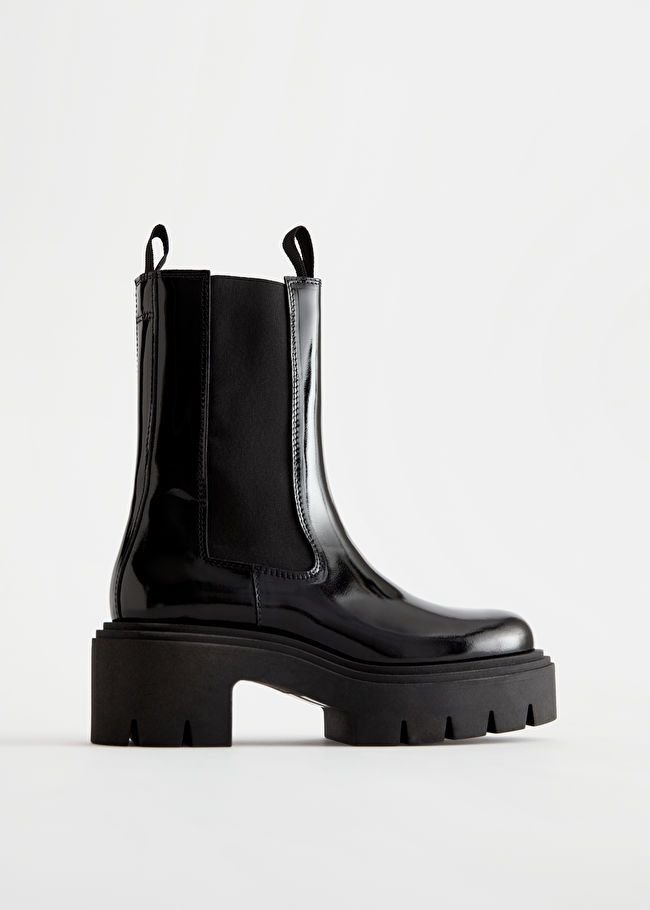 Chunky Platform Chelsea Leather Boots | & Other Stories US