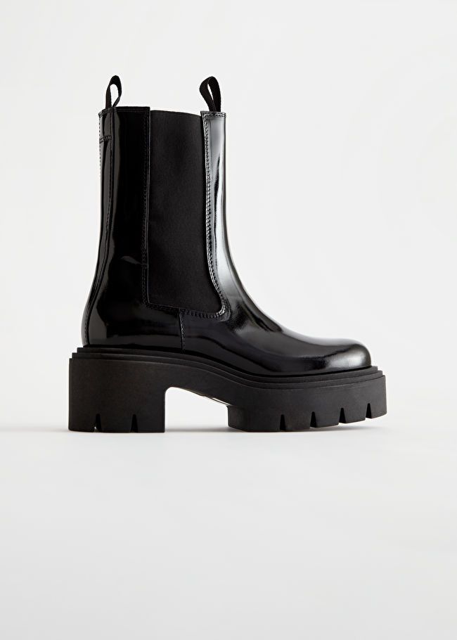 Chunky Platform Chelsea Leather Boots | & Other Stories US