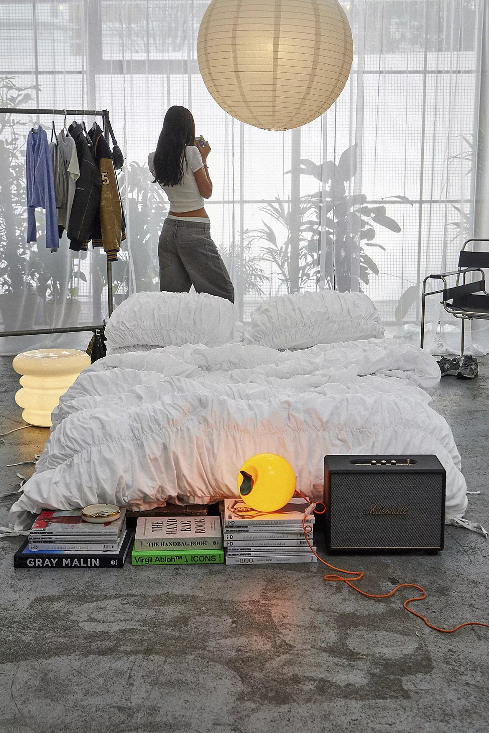 White Cinched Duvet Set | Urban Outfitters UK