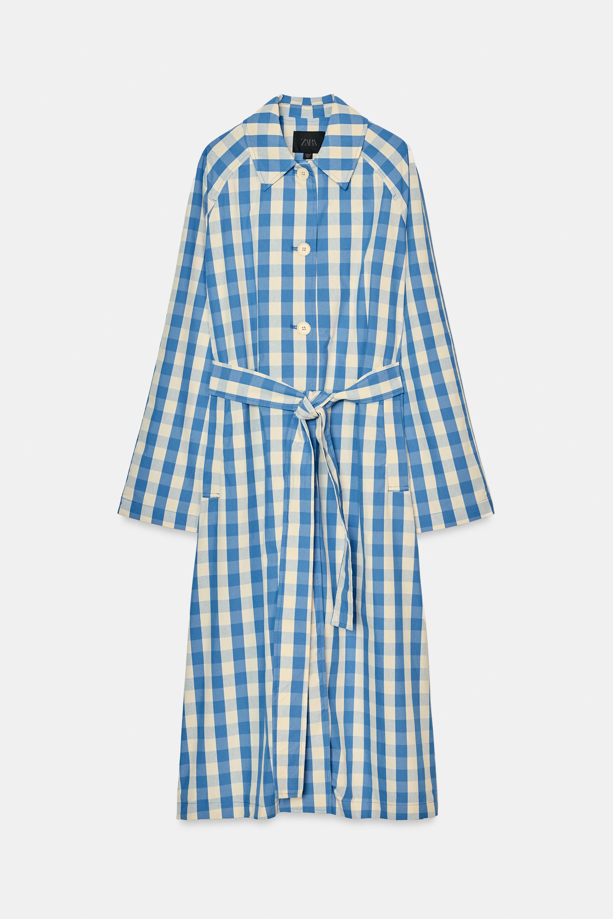 GINGHAM TRENCH COAT | Zara US