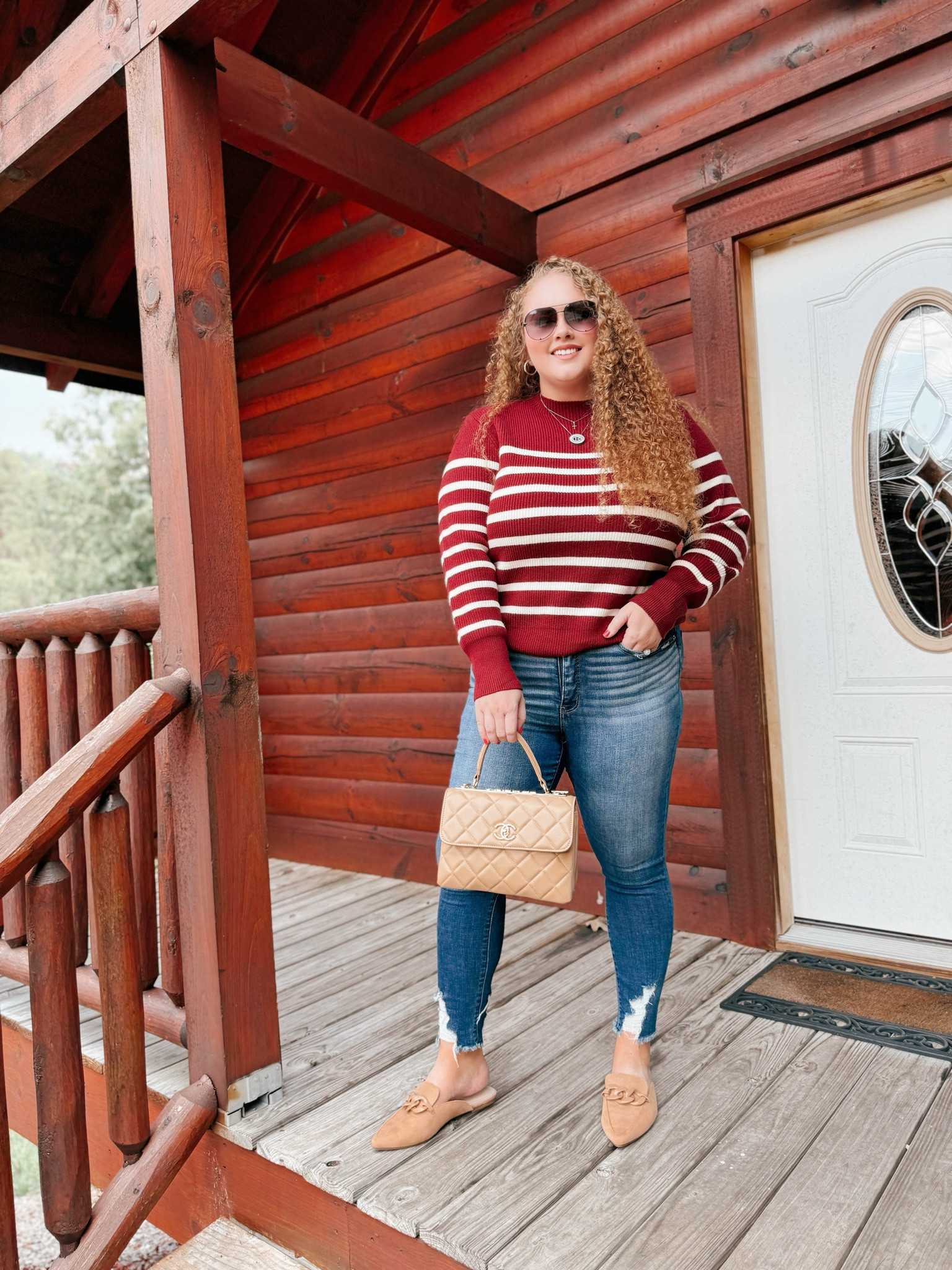 This sweater was made for fall 🍂 amazon sweater | striped sweater | amazon fall sweater  | fall sweater | jeans | skinny jeans | curvy jeans | buckle jeans  | mules | amazon mules  | amazon fashion | amazon finds | amazon look | amazon outfit | fall outfit | fall look | fall fashion | fall finds | fall outfit inspo | fall fashion inspo | fall 2024 | fall vacation | fall vacation outfit | fall trip 

#LTKSeasonal #LTKFallSale #LTKMidsize