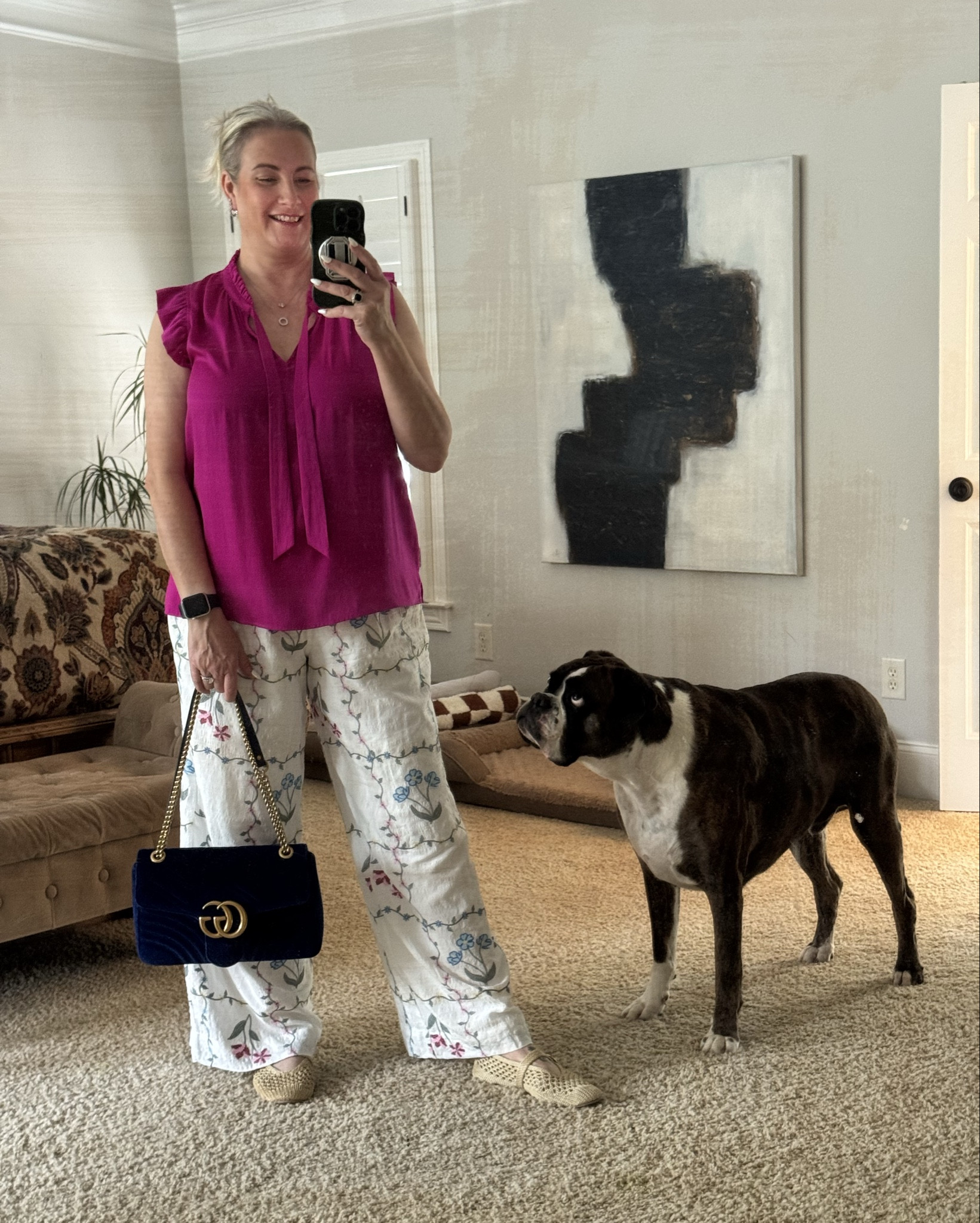 Little Brunch fit.  Couldn’t link exact pants but found something similar  @Target 

🔎 Affordable fashion, floral pants, morher’snday outfits, casual outfits, comfy outfits, styled with bags 

#LTKootd #LTKgrwm #LTKMothersDay