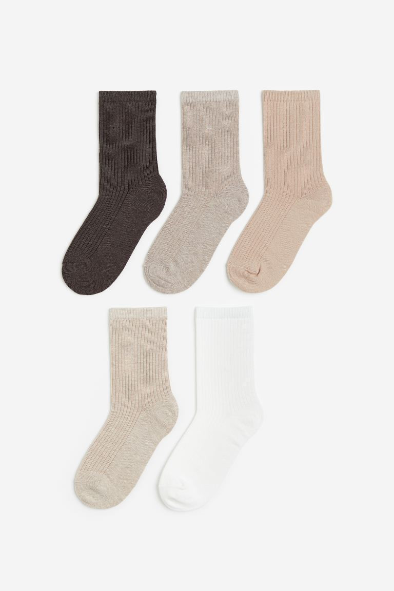5-pack rib-knit socks | H&M (UK, MY, IN, SG, PH, TW, HK)
