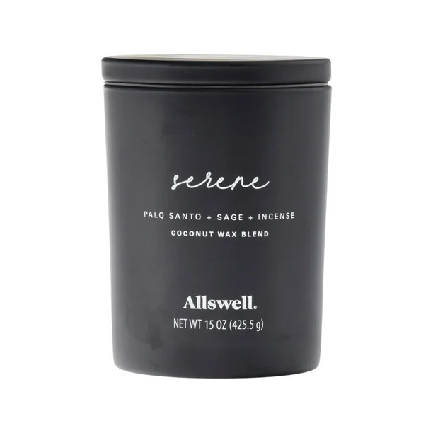 Allswell 15oz Scented 2-Wick Spa Candle - Serene (Palo Santo + Sage + Incense) | Walmart (US)