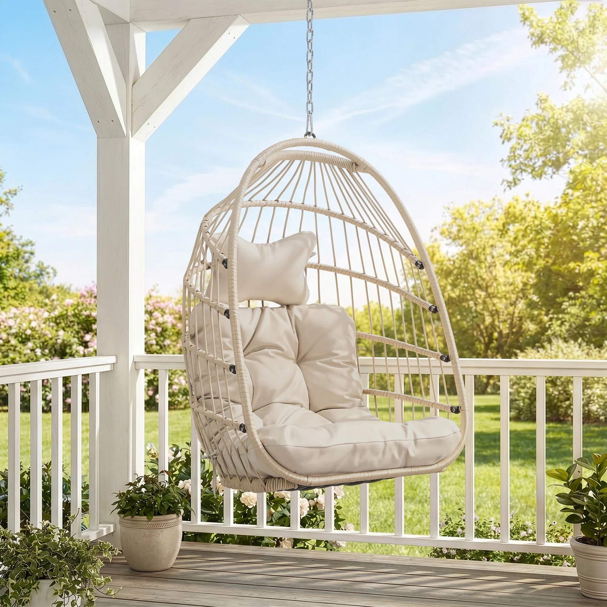 Dakota Fields Chorley Indoor/Outdoor Porch Swing Egg Chair Without Stand & Reviews | Wayfair | Wayfair North America