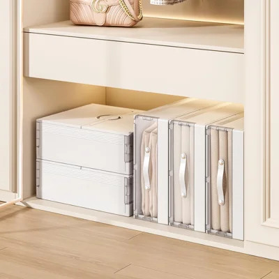 Bed Sheet Organizers And Storage, Foldable Closet Organizer With Handle, Plastic Bedding Storage Box Container | Wayfair North America