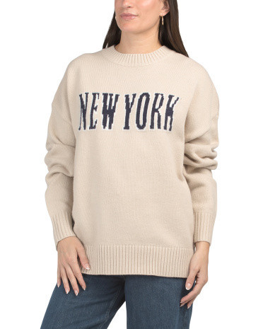 New York Crew Neck Sweater for Women | Nylon/Acrylic | Marshalls