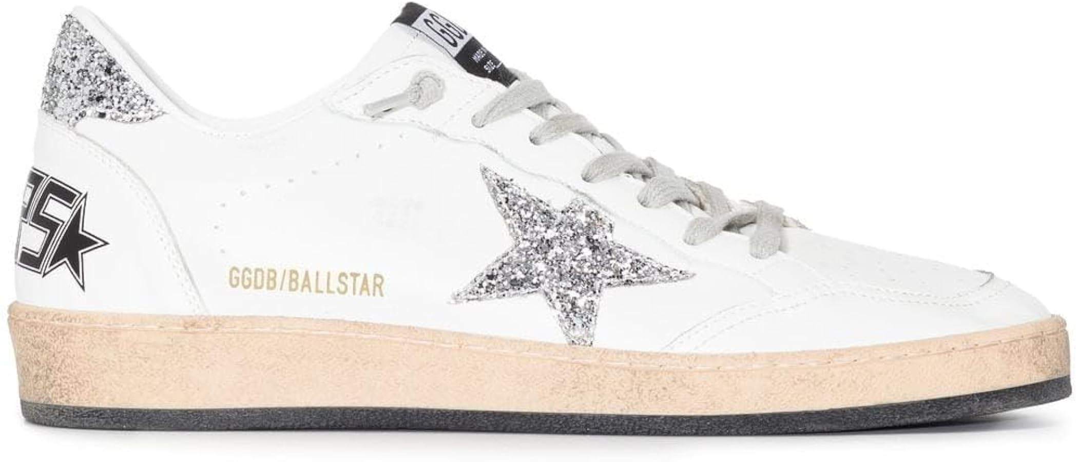 Golden Goose Women's Fashion Sneakers - Italian Nappa Leather Ball Design Star Luxury Shoes, Whit... | Amazon (US)
