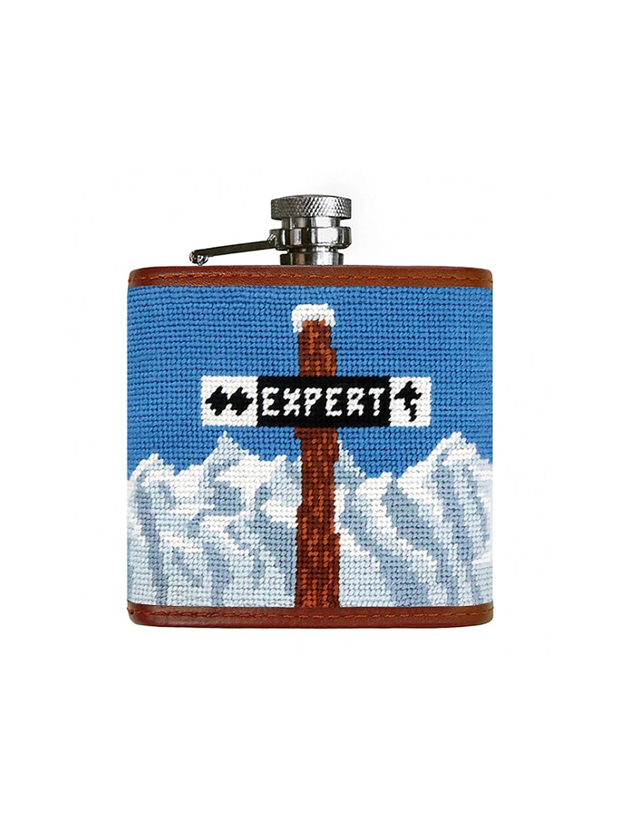 Smathers & Branson Ski Trails Needlepoint Flask | Weston Table