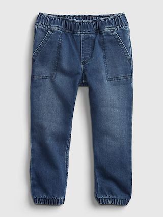 Toddler Everyday Denim Joggers with Washwell&#x26;#153 | Gap (US)