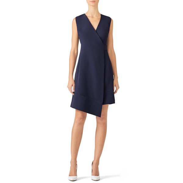 Of Mercer Navy Barrow Wrap Dress blue | Rent the Runway