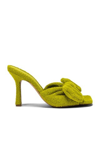 Bottega Veneta Stretch Mule Sandals in Green | FWRD 