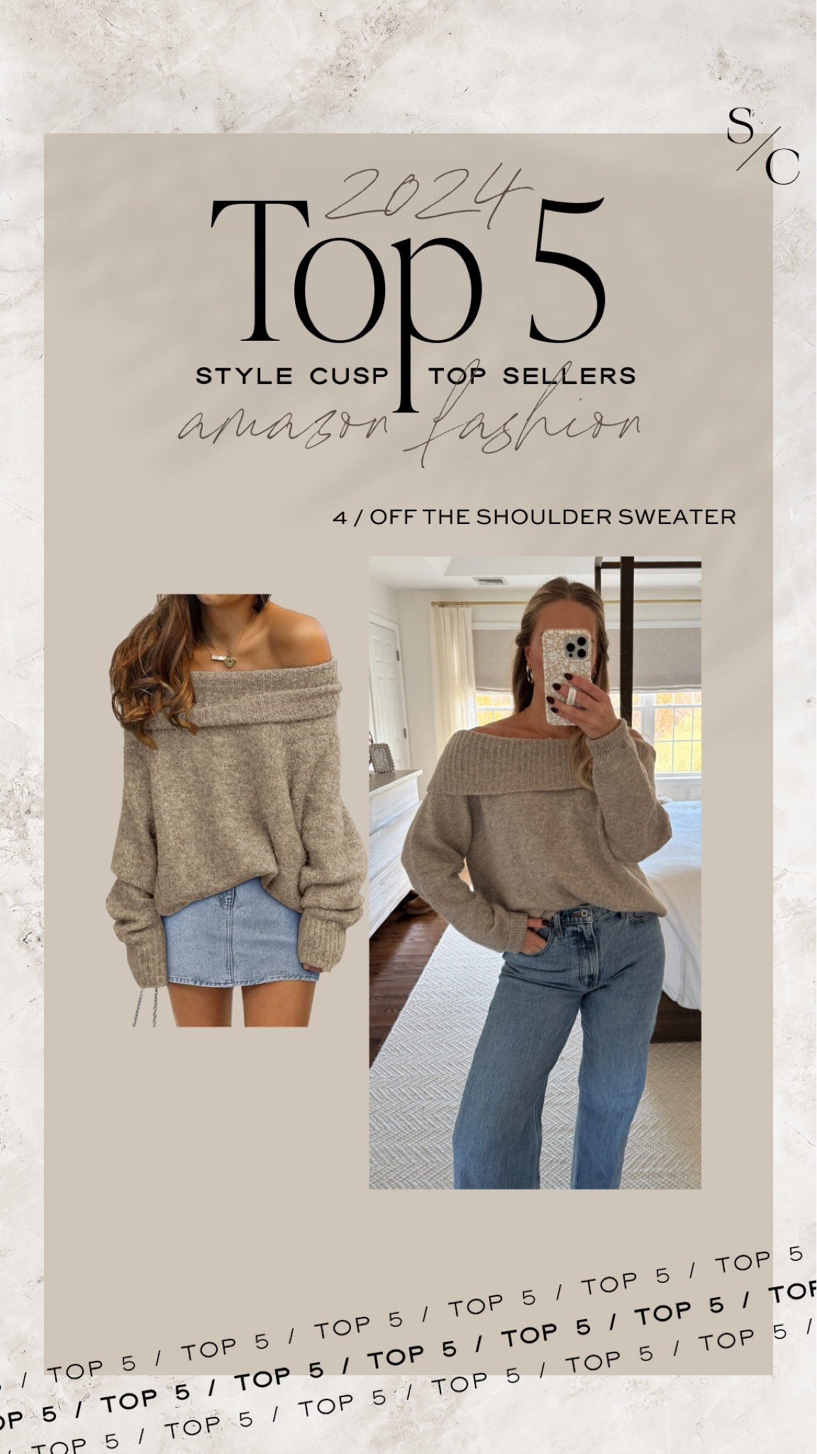 Top 5 Amazon Fashion Best Sellers of 2024 ✨ 

4 / Off The Shoulder Sweater

Amazon style, Amazon find, Amazon set, gift for her, Amazon belt, Amazon sweater, trending sweater

#LTKFindsUnder50 #LTKSeasonal #LTKStyleTip
