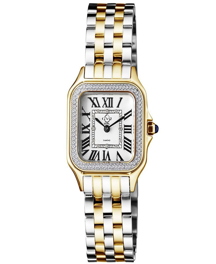 Gevril Women's Milan Swiss Quartz Two-Tone Stainless Steel Bracelet Watch 27.5mm & Reviews - Macy... | Macys (US)