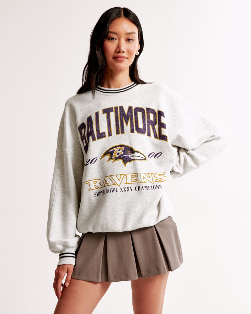Baltimore Ravens Graphic Oversized Sunday Crew | Abercrombie & Fitch (US)