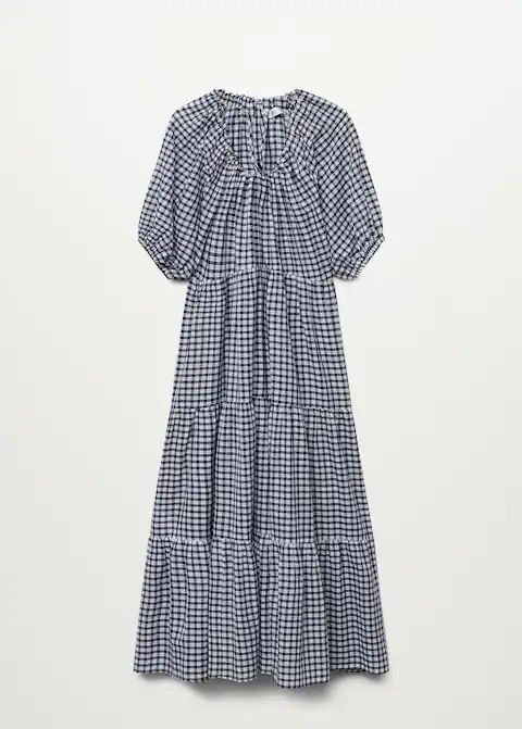 Check pattern midi dress | MANGO (UK)