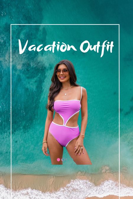 Swimsuit 
One piece swimsuit
Cutout swimsuit
Summer outfit 
Beach vacation 
Vacation outfit 

#LTKFindsUnder50 #LTKSwim #LTKSaleAlert