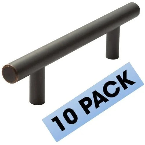 Oil Rubbed Bronze Cabinet Hardware Euro Style Bar Handle Pull - 3" Hole Centers, 5-3/4"" Overall ... | Walmart (US)