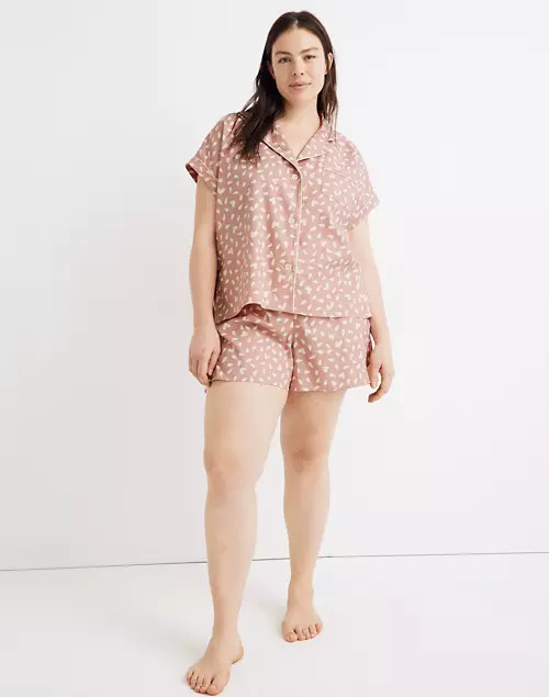 Bedtime Pajama Set in Petal Hearts | Madewell