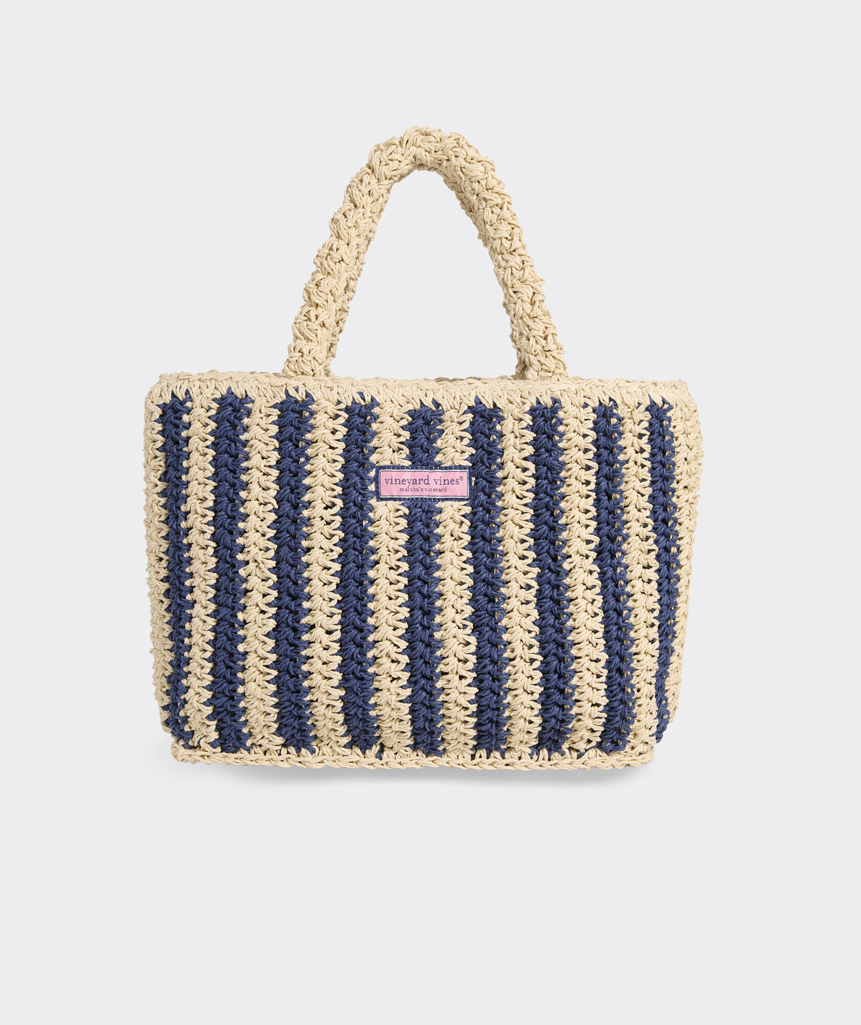 Small Striped Straw Tote | vineyard vines